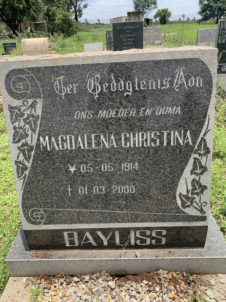 BAYLISS Magdalena Christina 1914-2000