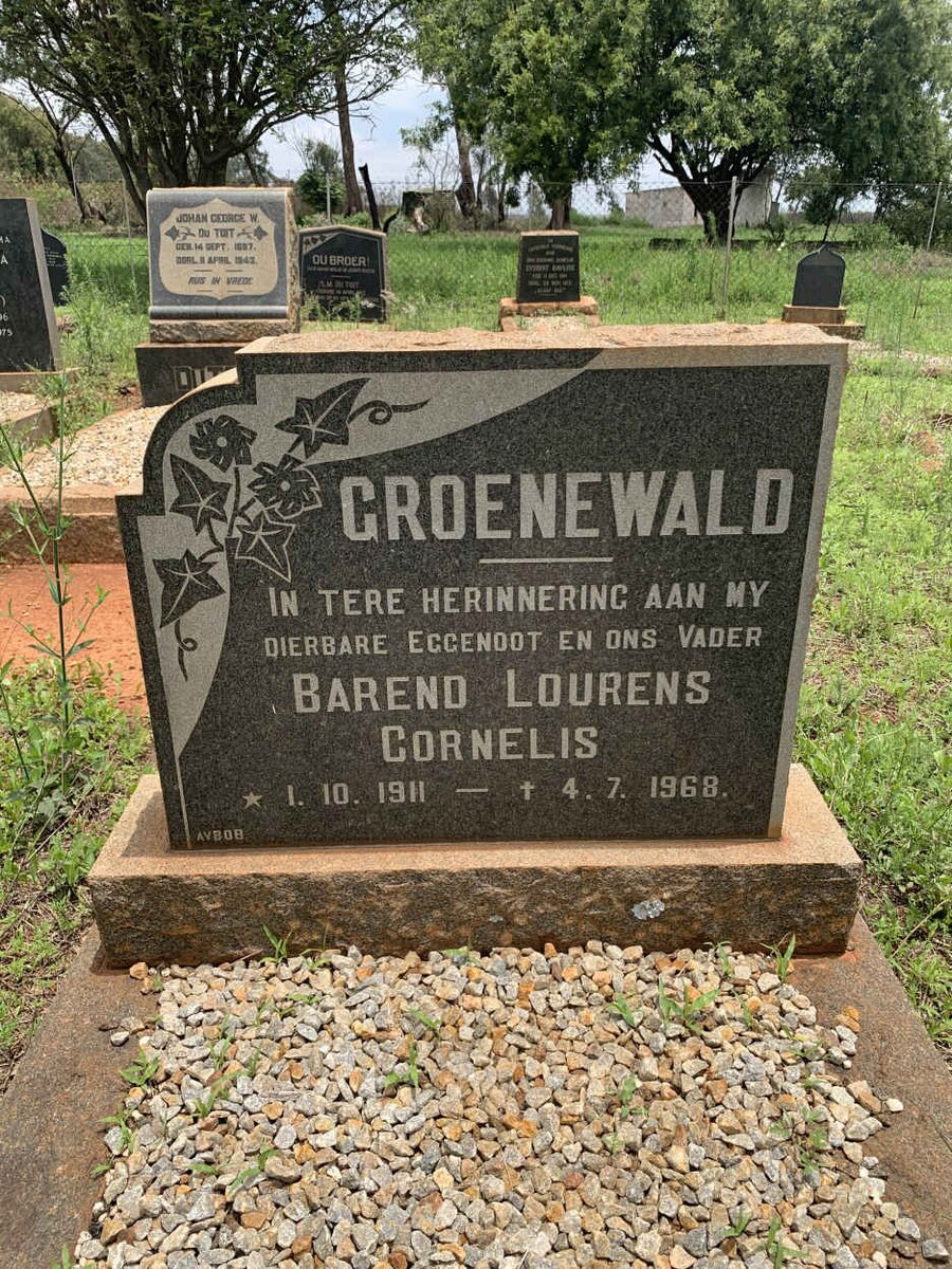 GROENEWALD Barend Lourens Cornelis 1911-1968
