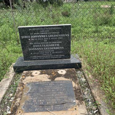 GELDENHUYS Jurie Johannes 1924-1985 &amp; Anna Elizabeth Johanna GROBLER 1930-1997