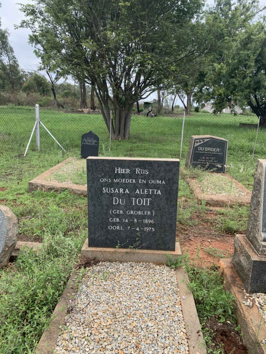 TOIT Susara Aletta, du nee GROBLER 1896-1975
