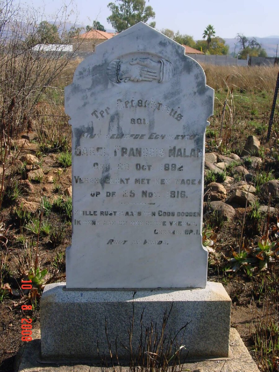 MALAN Sarel Francois 1892-1916