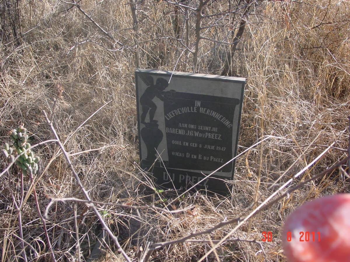 PREEZ Barend J.G.W., du -1947