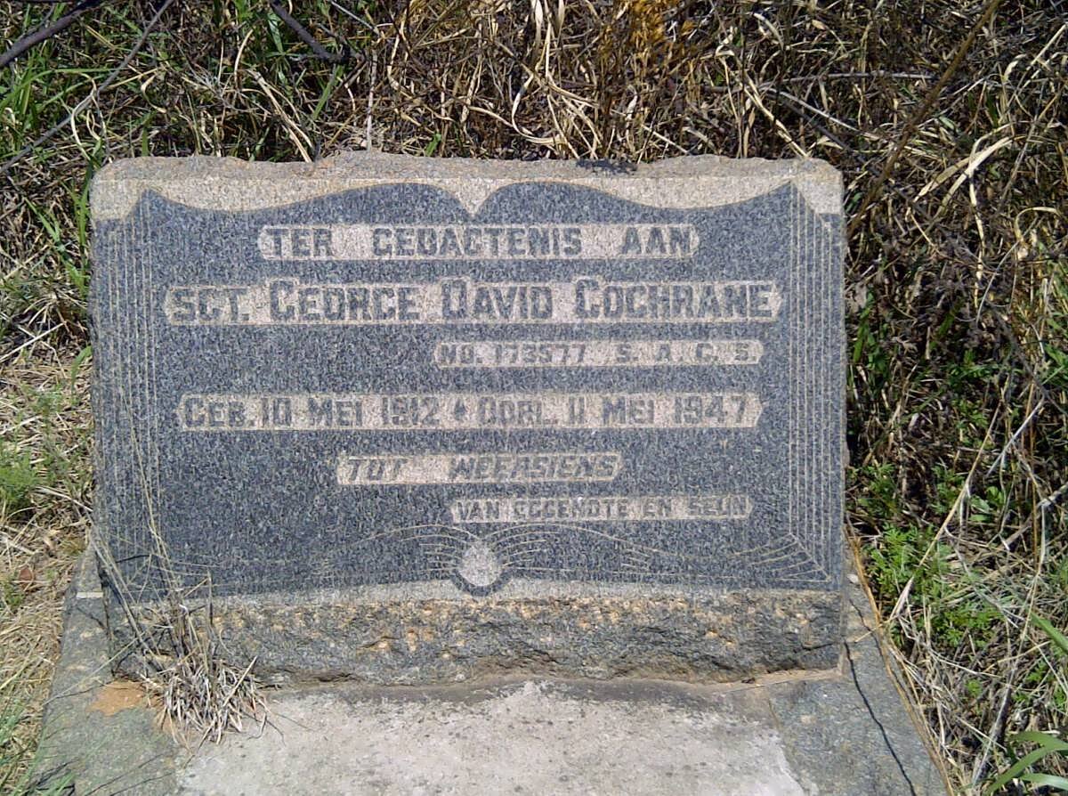 COCHRANE George David 1912-1947