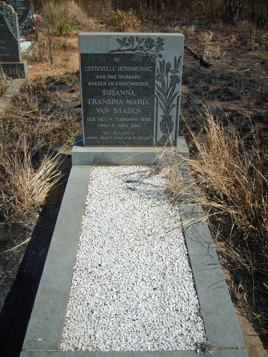 STADEN Susanna Fransina Maria, van nee NEL 1898-1990