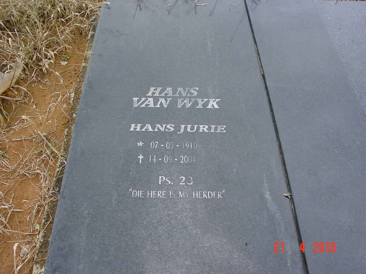 WYK Hans Jurie, van 1910-2004