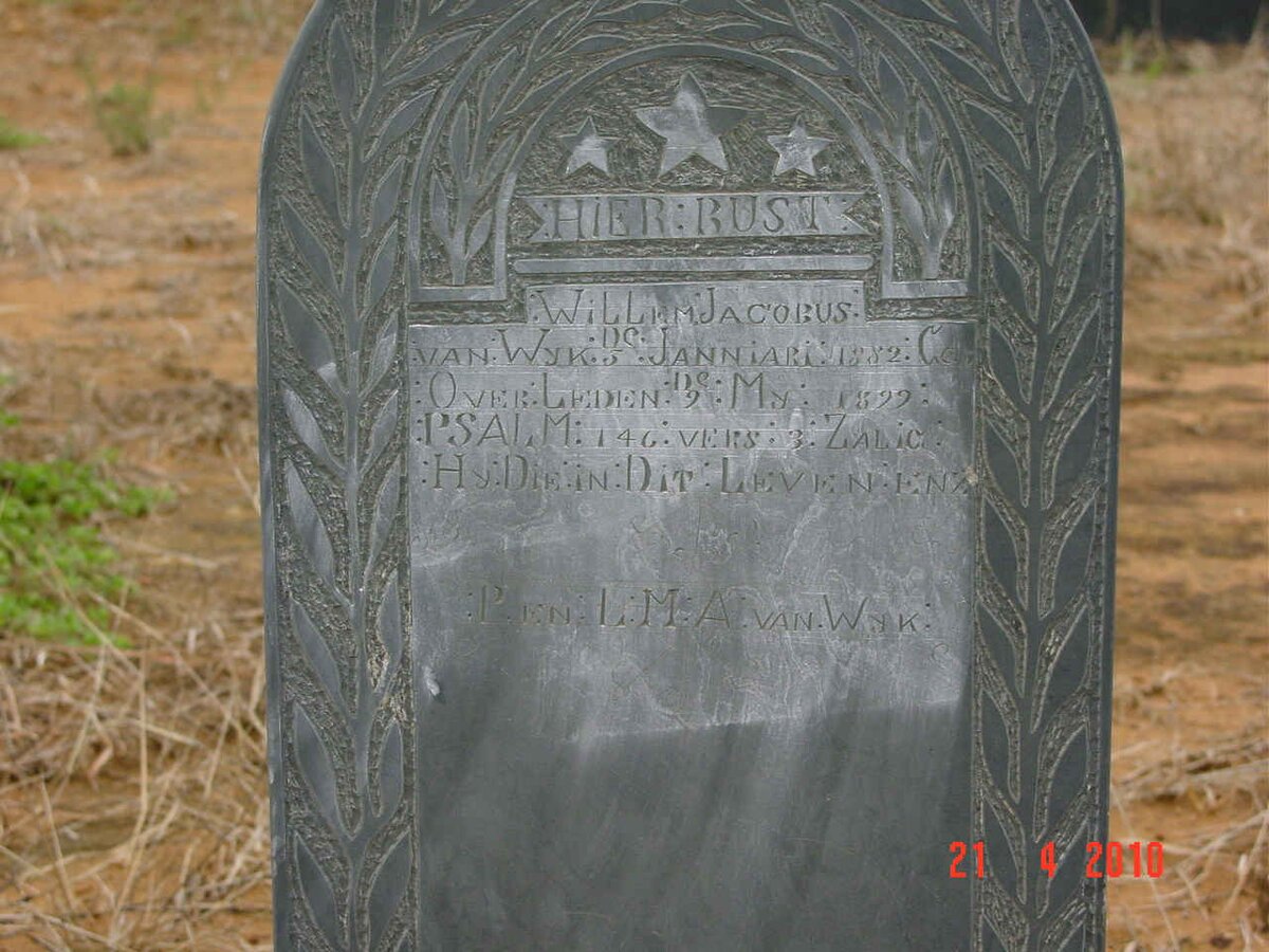 WYK Willem Jacobus, van 1882-1899