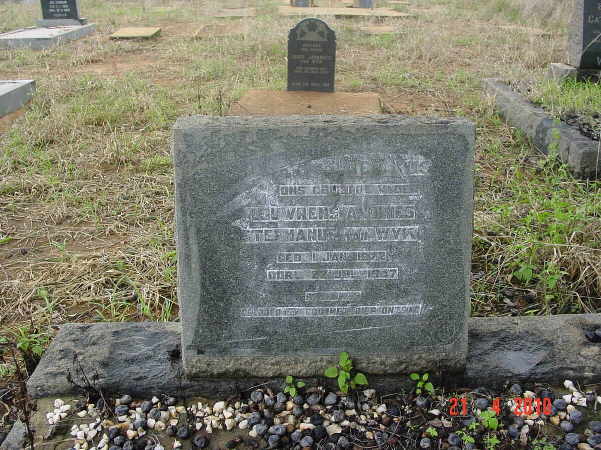 WYK Louwrens Andries Stephanus, van 1872-1947