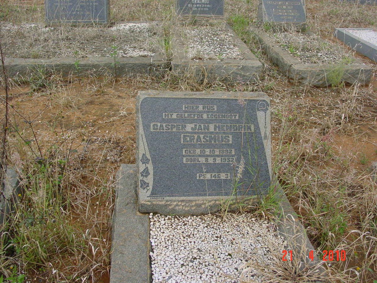 ERASMUS Casper Jan Hendrik 1892-1952