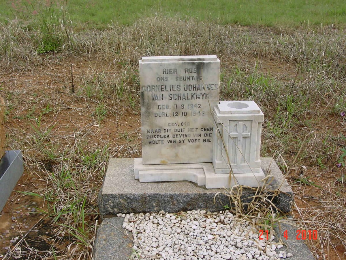 SCHALKWYK Cornelius Johannes, van 1942-194?