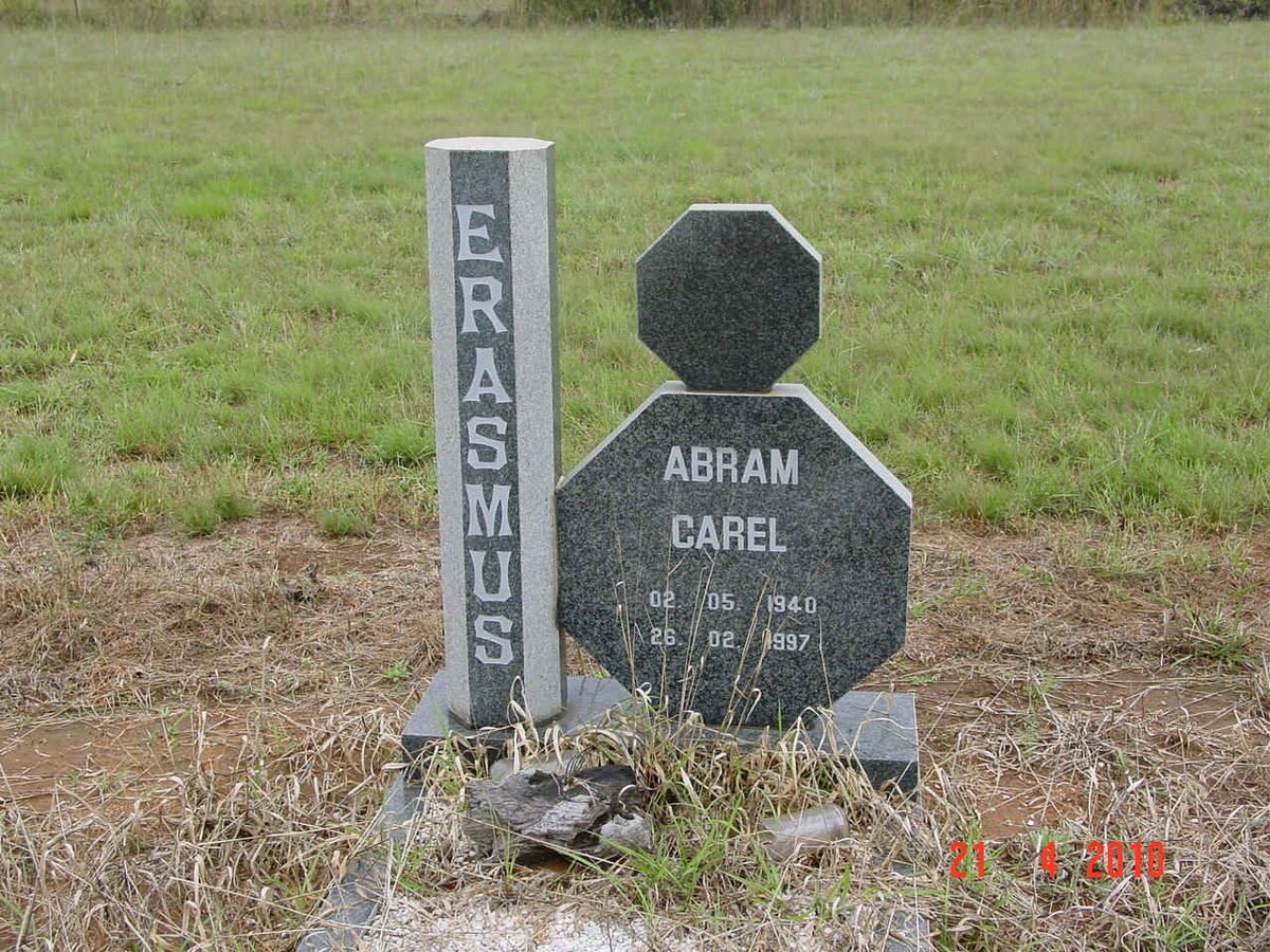 ERASMUS Abram Carel 1940-1997