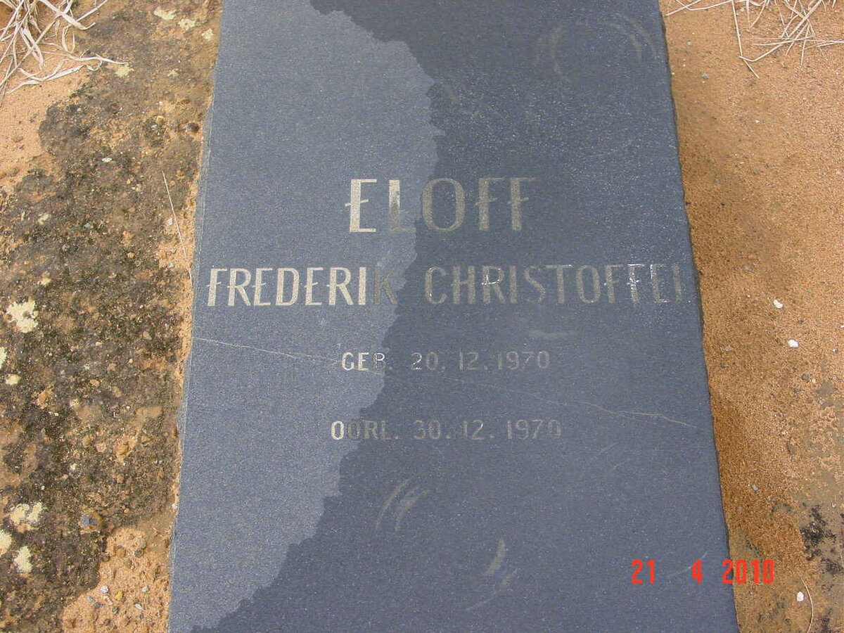 ELOFF Frederik Christoffel 1970-1970