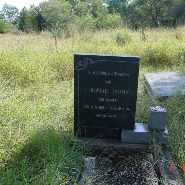 THOMAS Louwtjie nee KRUGER 1924-1968