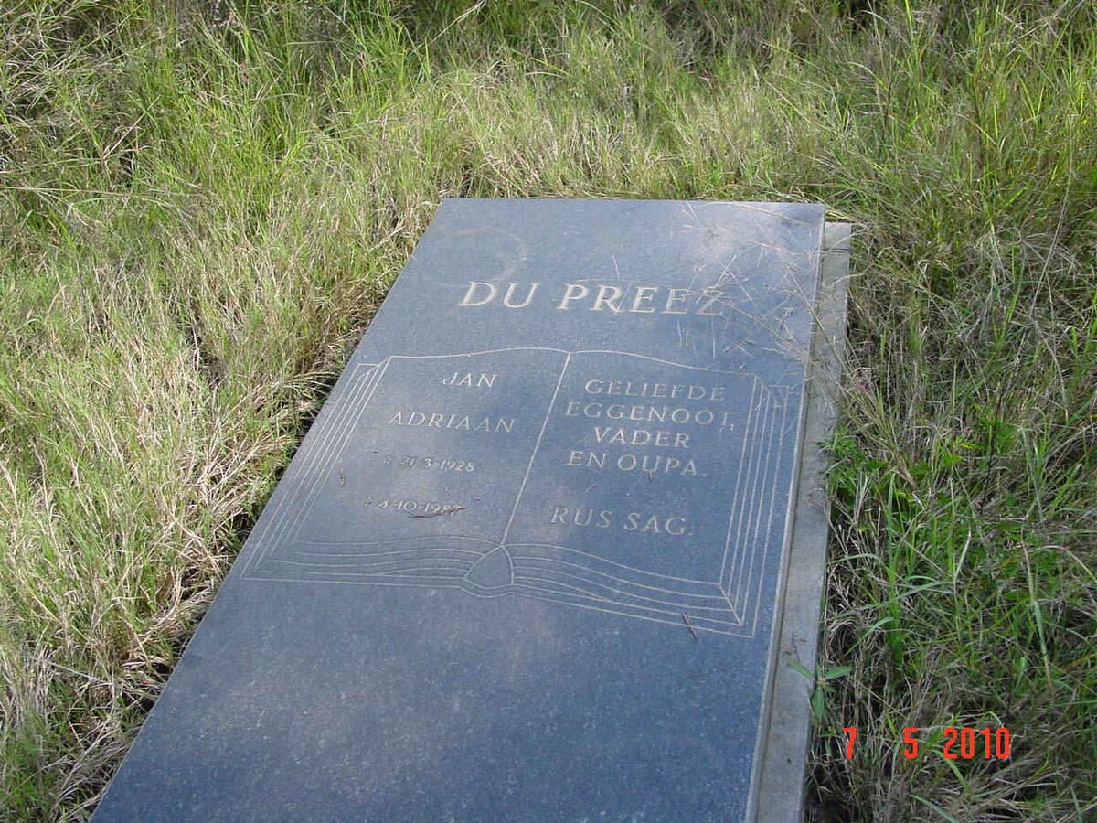 PREEZ Jan Adriaan, du 1928-1987