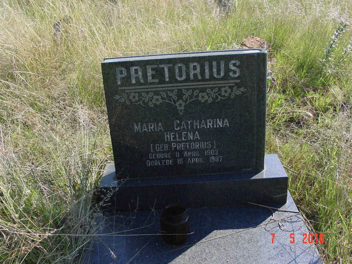 PRETORIUS Maria Catharina Helen nee PRETORIUS 1903-1987