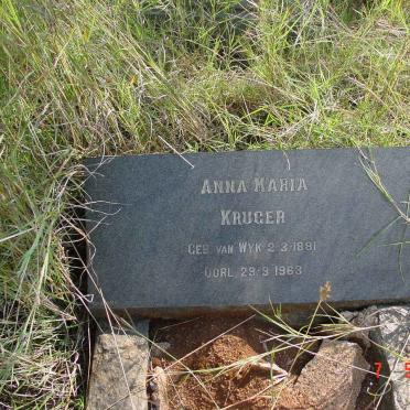 KRUGER Anna Maria nee VAN WYK 1881-1963
