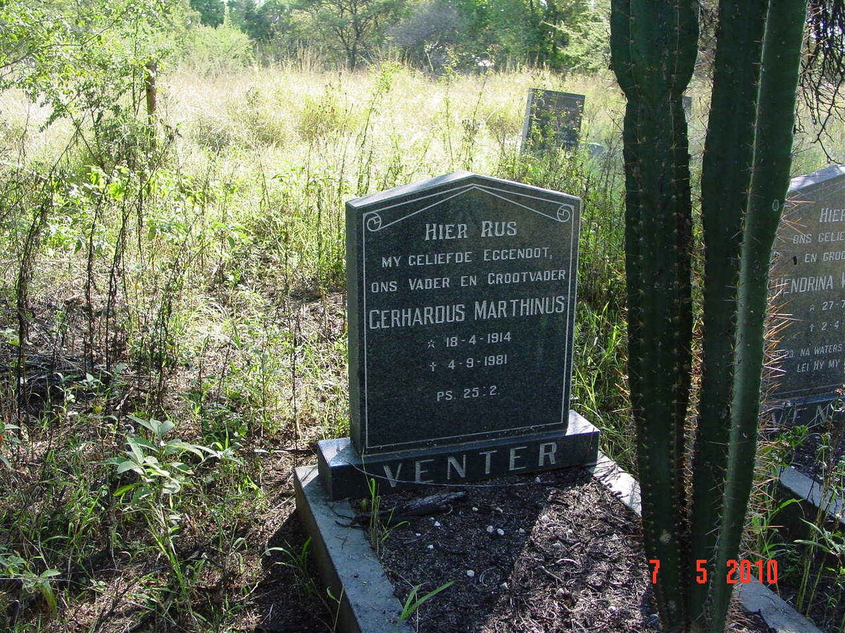 VENTER Gerhardus Marthinus 1914-1981
