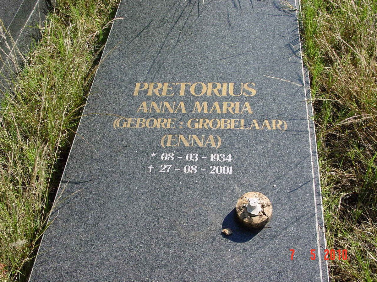 PRETORIUS Anna Maria nee GROBELAAR 1934-2001