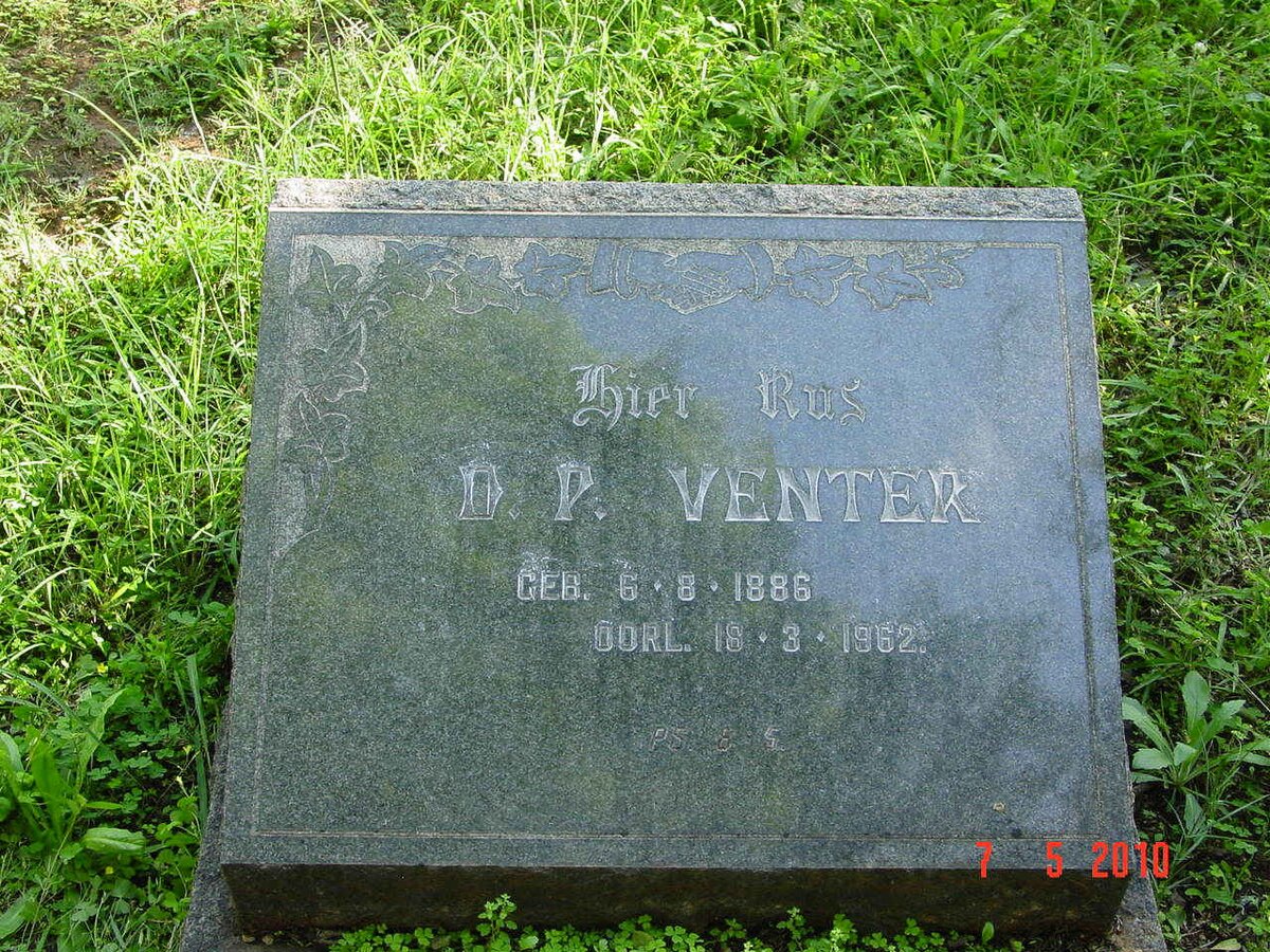 VENTER D.P. 1886-1962