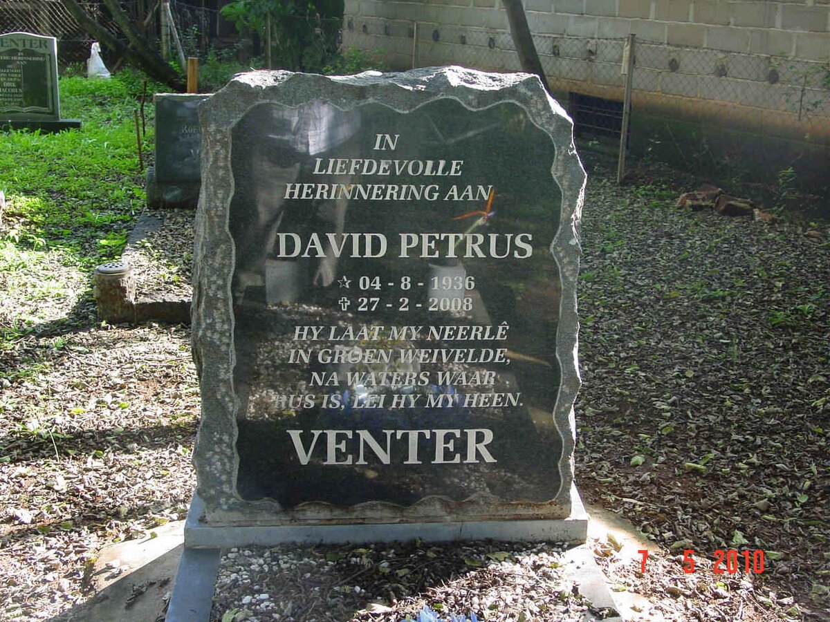 VENTER David Petrus 1936-2008
