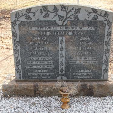 BARNARD Daniel Andreas 1871-1954 en Johanna Christina VAN ROOYEN 1873-1942