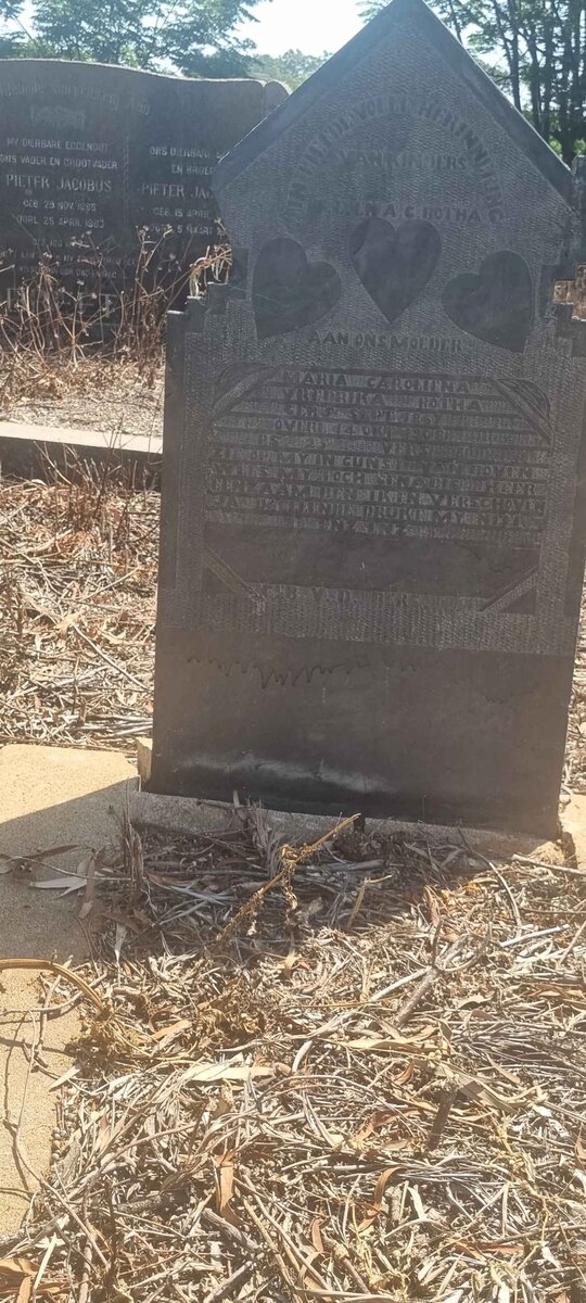 BOTHA Maria Caroliena Vredrika nee V.D. BERG 1867-1908