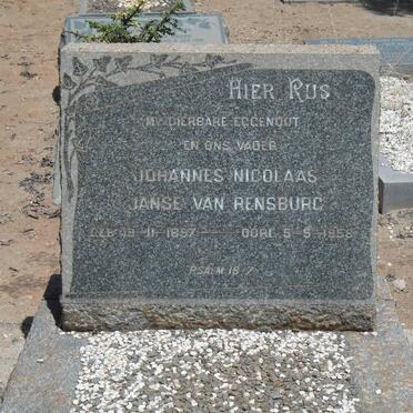 RENSBURG Johannes Nicolaas, Janse van 1897-1958