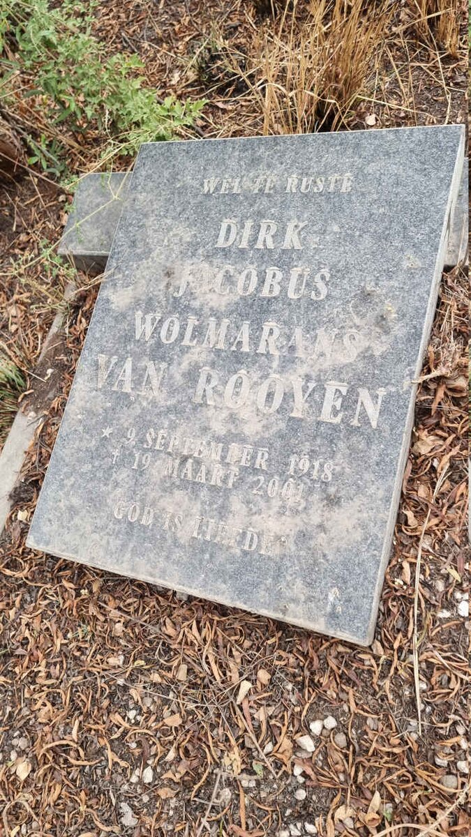 ROOYEN Dirk Jacobus Wolmarans, van 1918-2001
