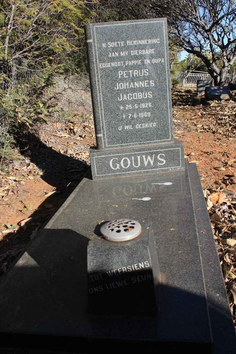 GOUWS Petrus Johannes Jacobus 1926-1969