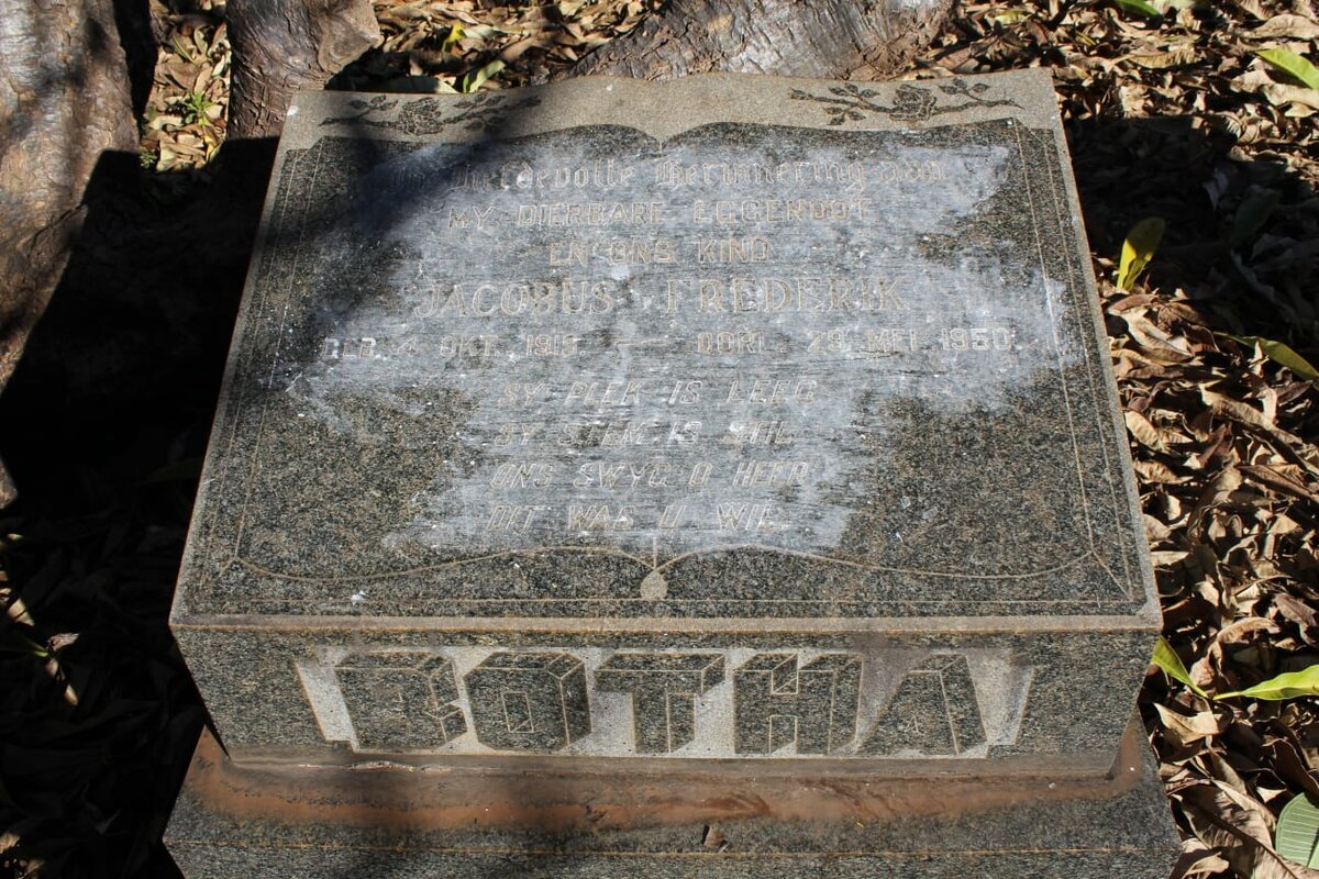 BOTHA Jacobus Frederik 1919-1959