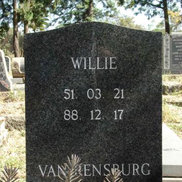 RENSBURG Willie, van 1951-1988
