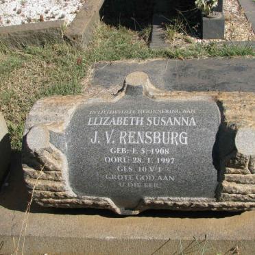 RENSBURG Elizabeth Susanna, J.v. 1908-1997