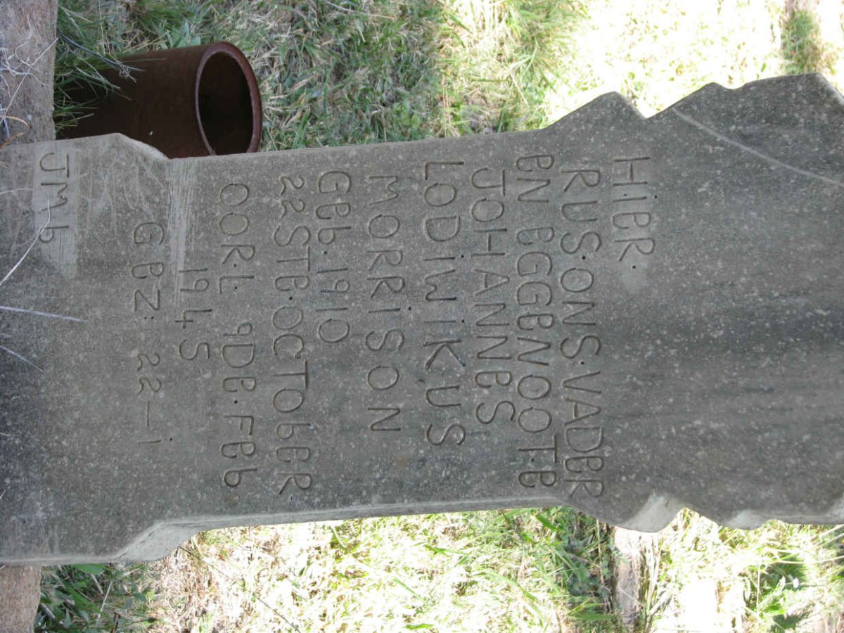 MORRISON Johannes Lodiwikus 1910-1945