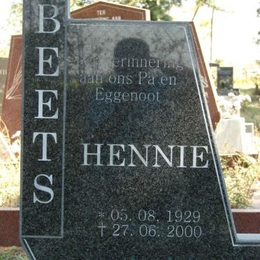 BEETS Hennie 1929-2000