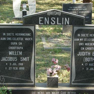 ENSLIN Willem Jacobus Smit 1918-1999 &amp; Judith Edora BOTHA 1923-1990