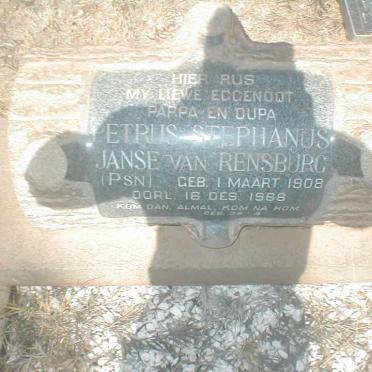 RENSBURG Petrus Stephanus, Janse van 1908-1968