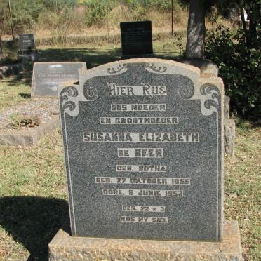 BEER Susanna Elizabeth, de nee BOTHA 1855-1952