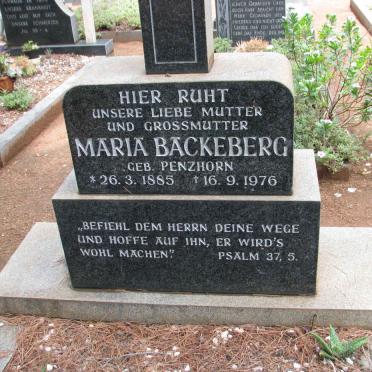 BACKEBERG Maria nee PENZHORN 1885-1976