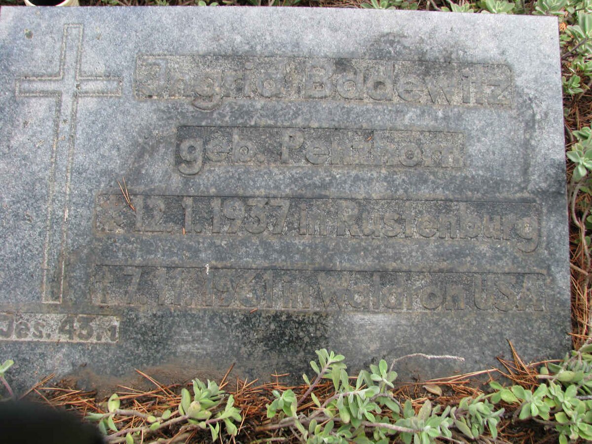 BADEWITZ Ingrid nee PENZHORN 1937-1961