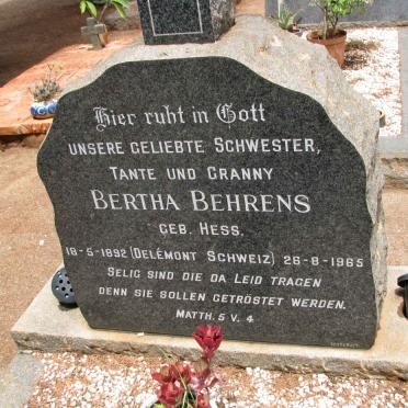BEHRENS Bertha nee HESS 1892-1965
