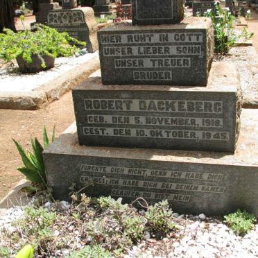 BACKEBERG Robert 1918-1945