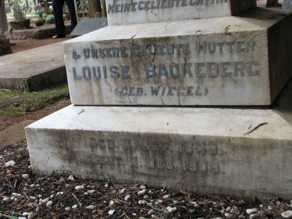 BACKEBERG Louise nee WIEGEL 1849-1909