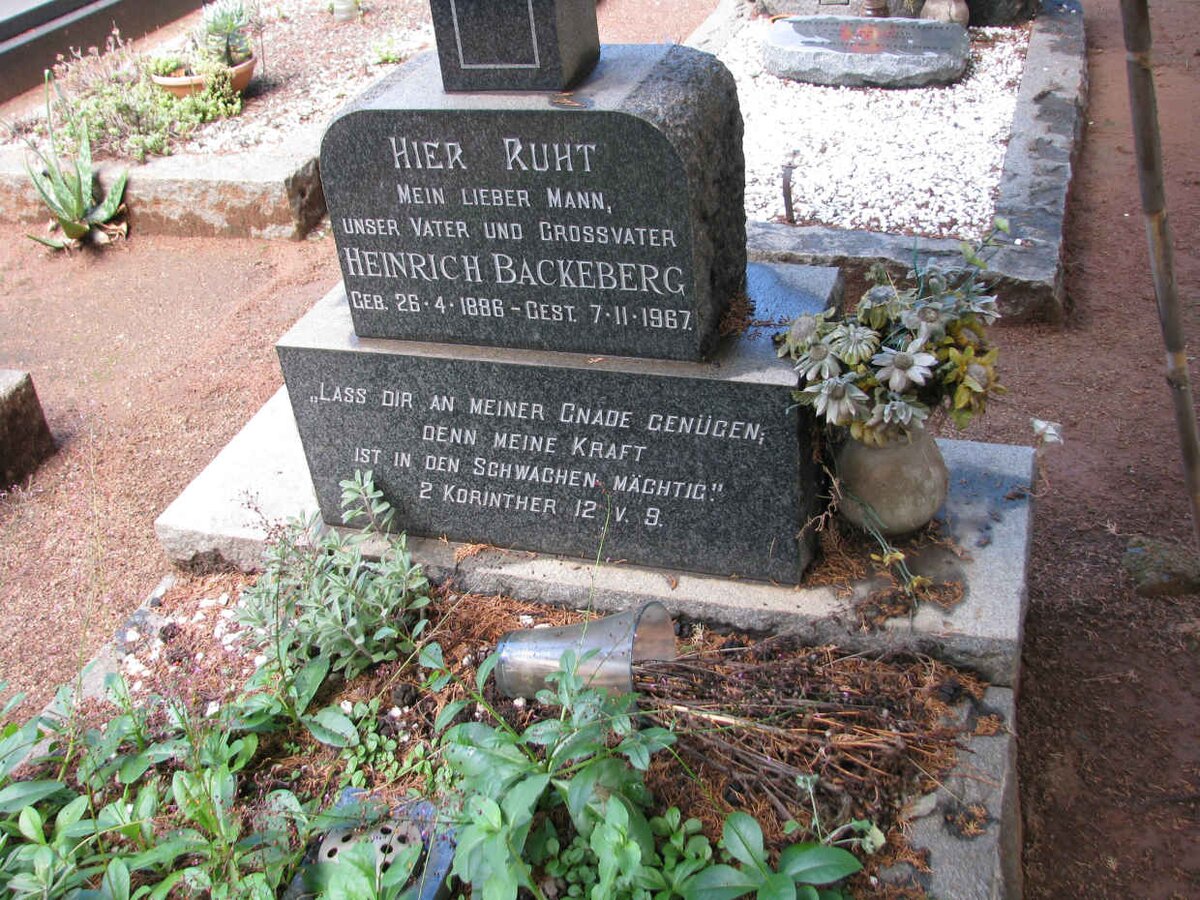 BACKEBERG Heinrich 1886-1967