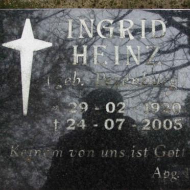HEINZ Ingrid nee PEZENBURG 1920-2005