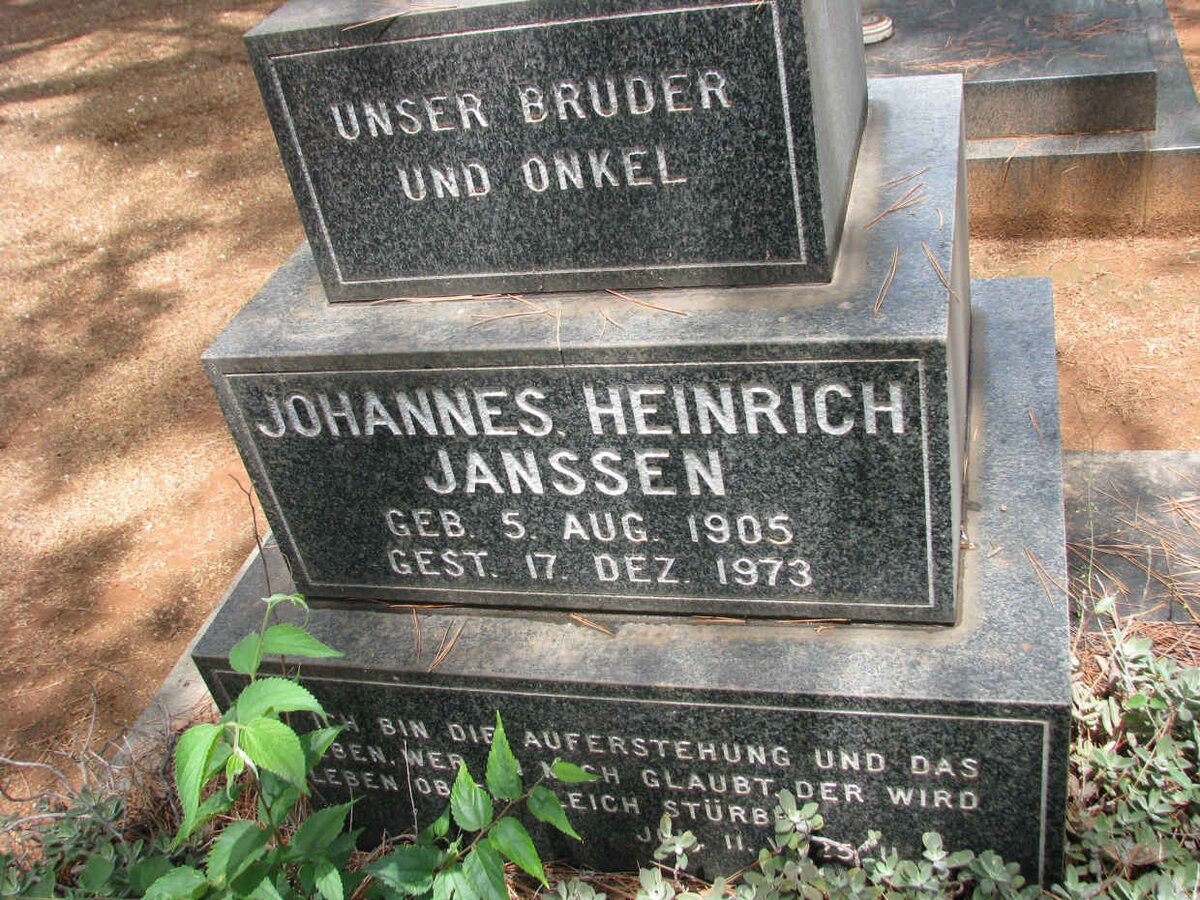 JANSSEN Johannes Heinrich 1905-1973