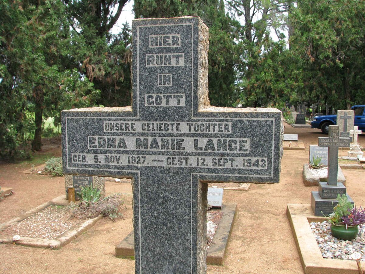 LANGE Edna Marie 1927-1943