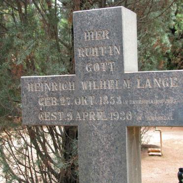 LANGE Heinrich Wilhelm 1853-1930