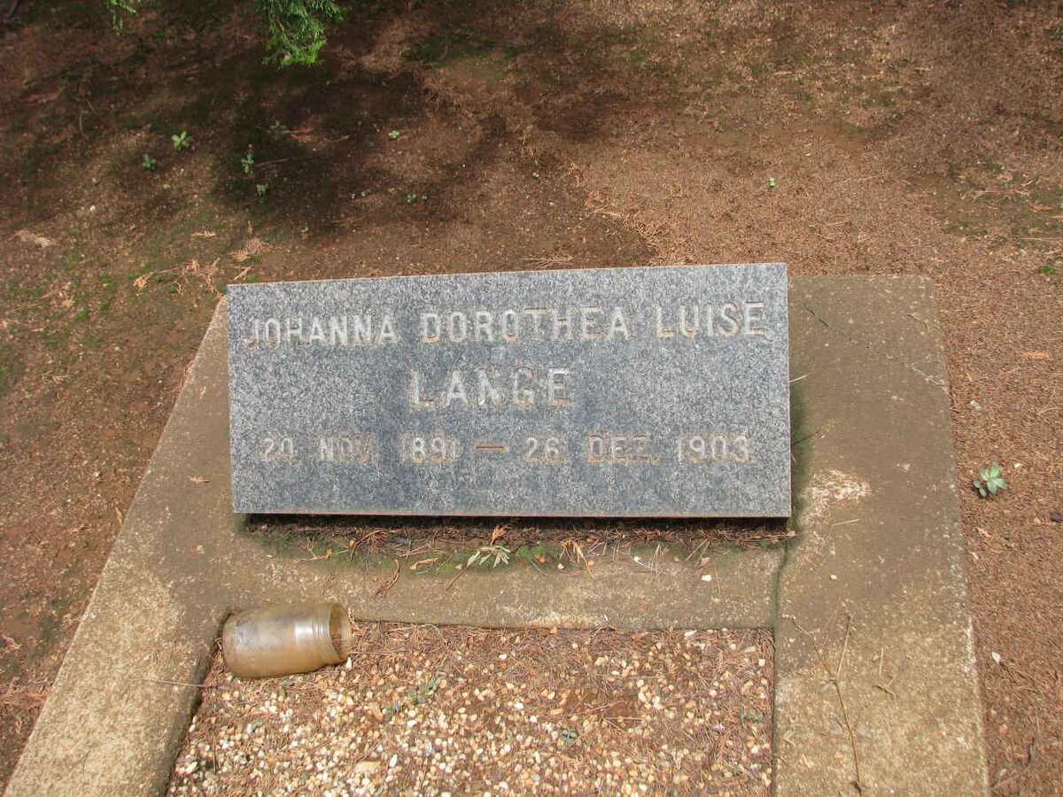 LANGE Johanna Dorothea Luise 1891-1903