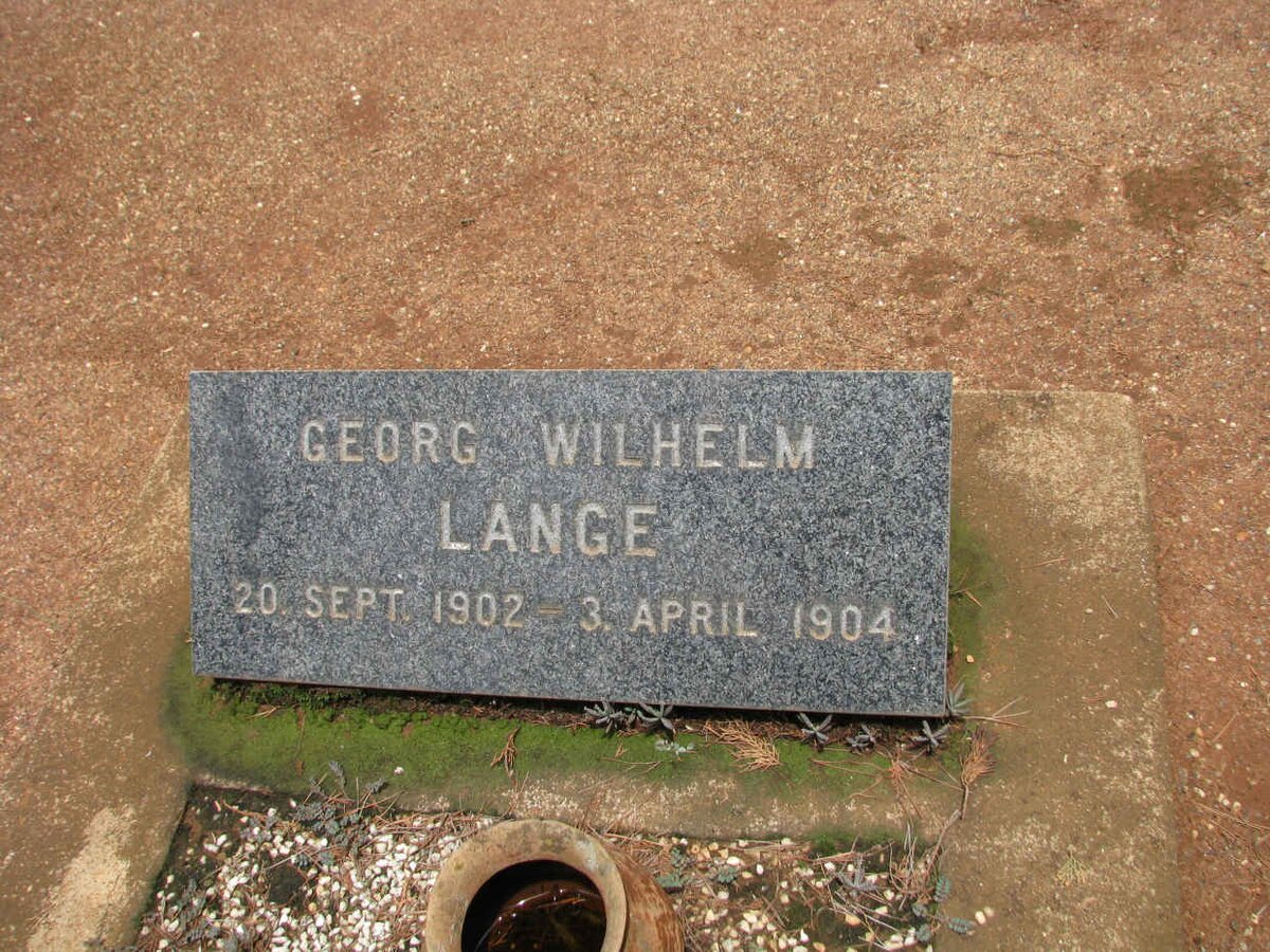 LANGE Georg Wilhelm 1902-1904