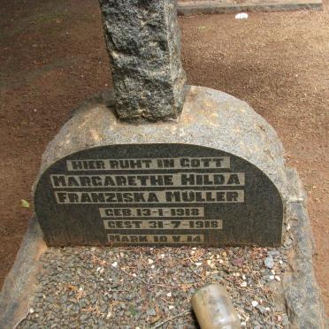 MULLER Margarethe Hilda Franziska 1918-1918