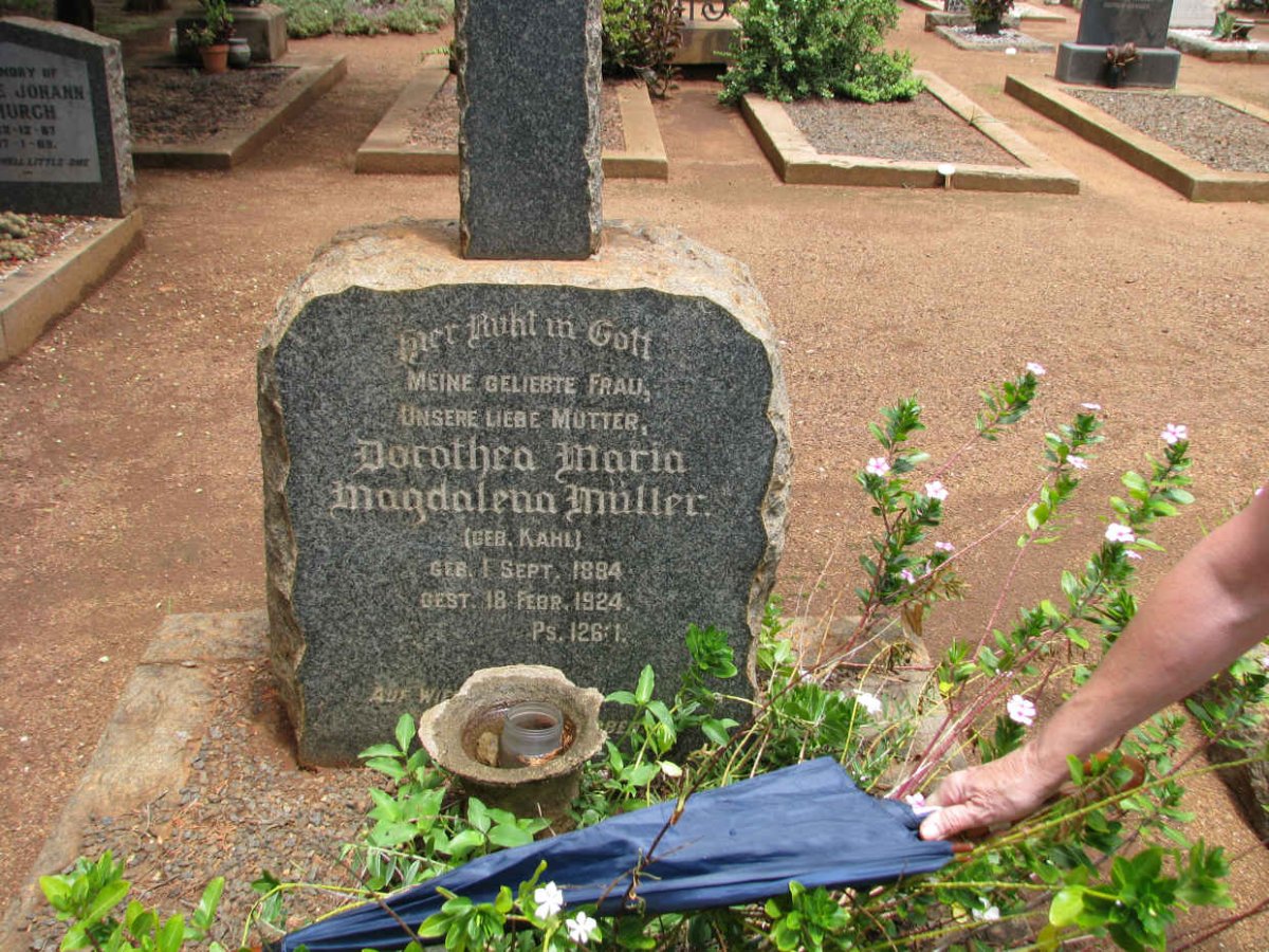 MULLER Dorothea Maria Magdalena nee KAHL 1884-1924